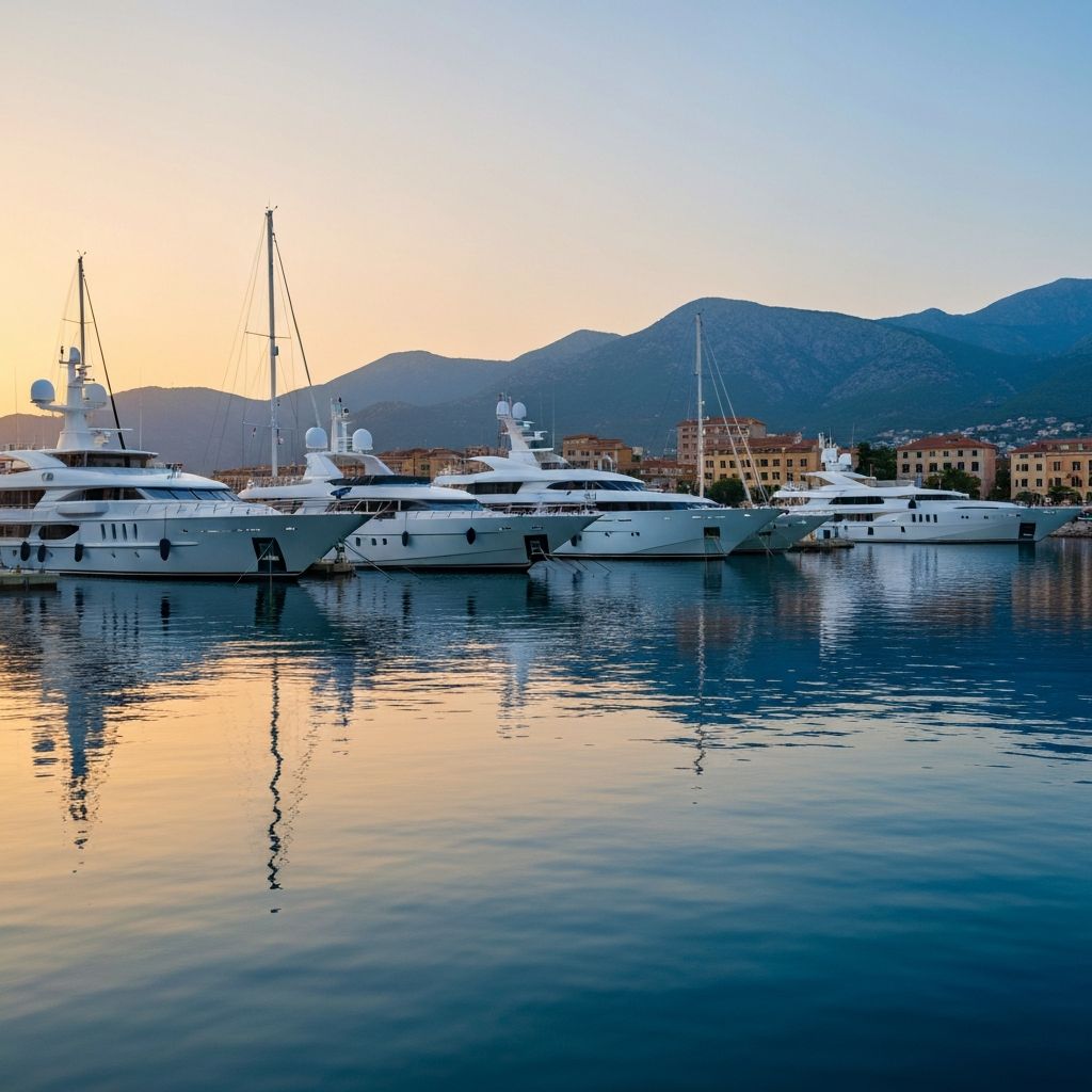 Yacht dry-docked for maintenance